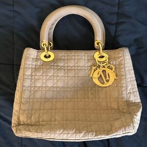 Authentic Christian Dior Vintage Cannage Tote Bag